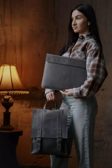 Чохол для ноутбука вінтажний Incarne Klouz MacBook Pro 13" 2016-2025 klouz-gray-vintage-pro-13 сірий | Зображення 3