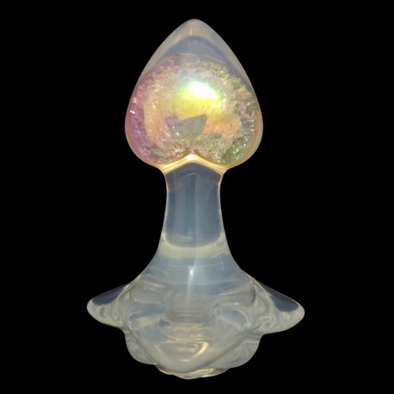 Анальна пробка серце UNIVIBE, силіконова з каменем, рожева, 7.3 х 4.9 см sexstyle | Зображення 4