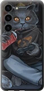 Чехол на Samsung Galaxy S23 gamer cat из силикона FCh_033288