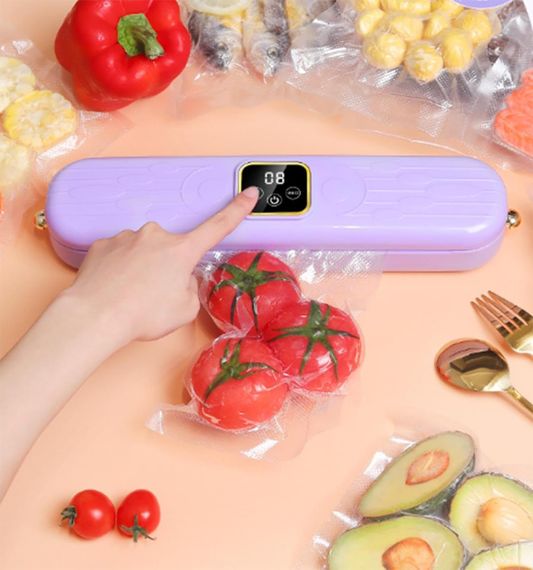 Вакуумний пакувальник 60 кПа + пакети / Вакуумний пакувальник для зберігання харчових продуктів 2 режими: одинарне запаювання, вакуумне запаювання | Зображення 2