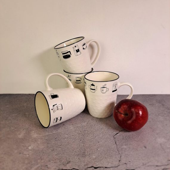 Чашка Чорно-білі напої VT-C-205380 Vittora, 380мл | Зображення 5