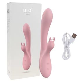 (ПОВРЕЖЕННА КОРОБКА) Вібратор кролик, вагінально кліторальний "Funny deer", колір пудра, 10 режимів вібрації sexstyle