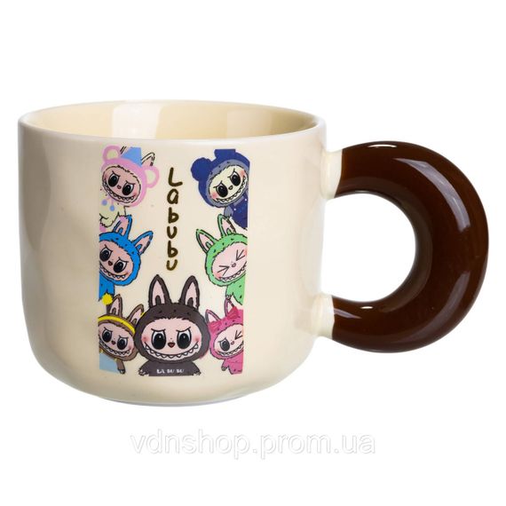 Чашка фарфоровая Labubu Brighten Your Day 400 (мл) подарочная кружка прикольная чашка для детей на подарок FM-21D | Зображення 1