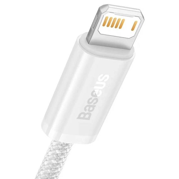 Дата кабель Baseus Dynamic Series USB to Lightning 2.4A (1m) (CALD000402) White | Зображення 1