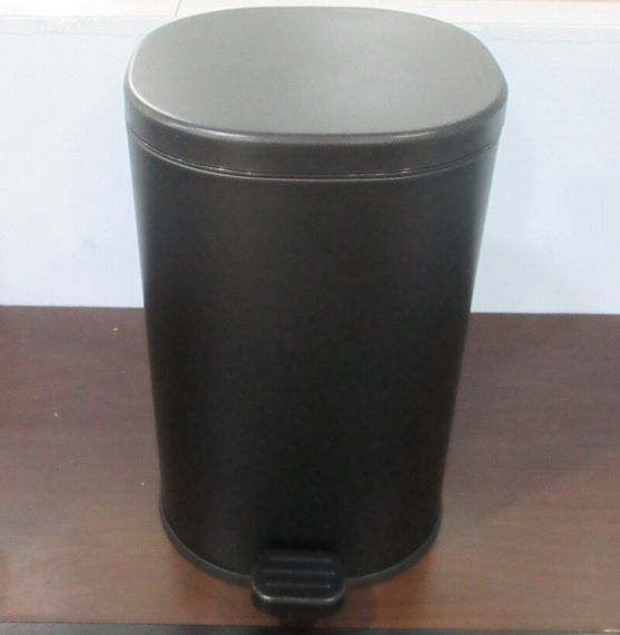 Відро для сміття з плавним закриттям овальне ZERIX PRIME-TC0105 BLACK 5 л (колір чорний) (ZX5902) | Зображення 2