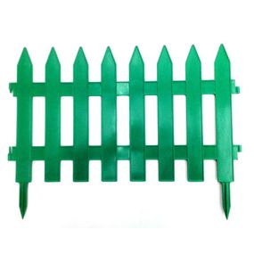 Парканчик (штахетник) для клумби зелений 2,25 м*28 см