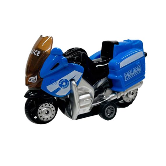 Мотоцикл дитячий "Police" AP7442 масштаб 1:64 з безпечних матеріалів Синій