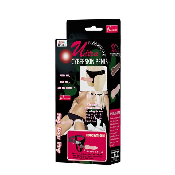 Страпон на трусиках BAILE Ultra Cyberskin Penis, реалістичний, 16 × 3,3 см Sex Aura | Зображення 6