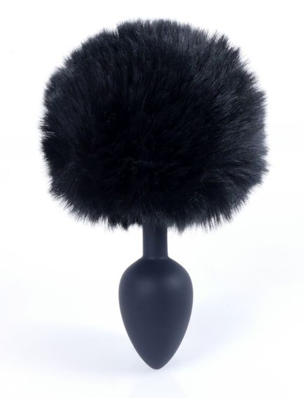 Анальная пробка ( размер S ) с хвостом Boss Series - Silicon PLUG Bunny Tail Black, BS6400100 sexstyle | Зображення 5