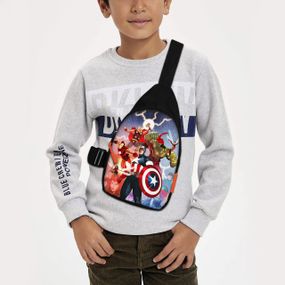 Сумка через плече дитяча Герої Марвел 29х17 см сумка слінг для хлопчика (02293)