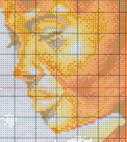 Набір для вишивання хрестиком за нанесеною на канву схемою "The African woman". AIDA 14CT printed, 42*54 см | Зображення 4