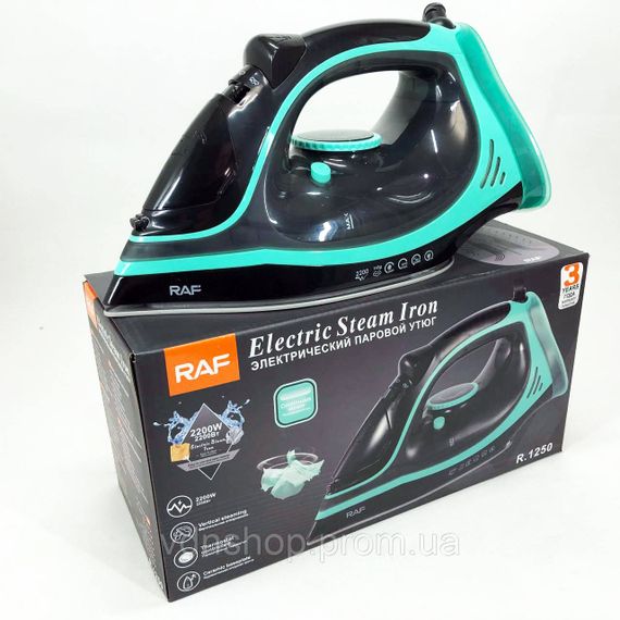 Утюг для любой одежды RAF R.1250 2200 Вт, Паровой утюг для разных типов тканей Мощный паровой LA-30 | Зображення 7