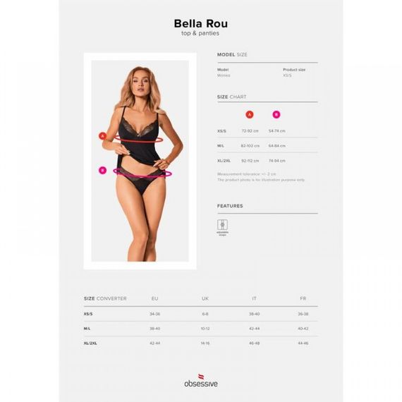Комплект Obsessive BELLA ROU XS/S | Зображення 6