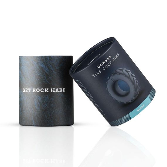 Ерекційне кільце-шина Boners Tire Cock Ring – Grey, внутрішній діаметр 2,5 см sexstyle | Зображення 1