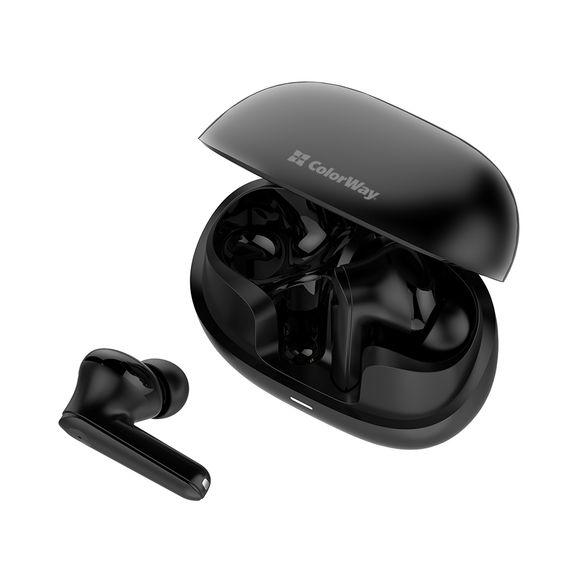 Навушники ColorWay Slim TWS-1 Earbuds Long Life Black (CW-TWS1BK1) | Зображення 3