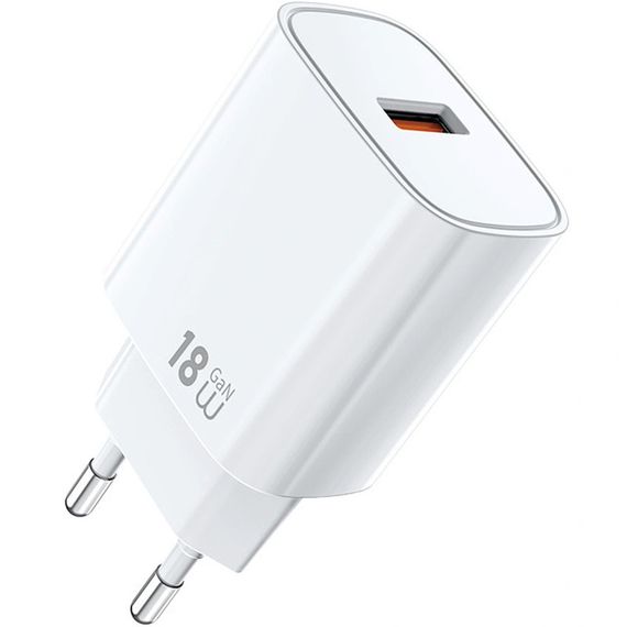 СЗУ WIWU G006 Essen QC3.0 18W GaN (1USB-A) White