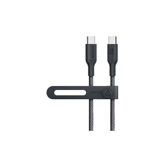 Дата кабель USB-C to USB-C 1.8m 140W bio-nylon 544 black Anker (A80F6H11)