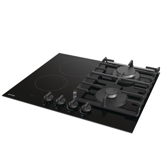 Варильна поверхня Gorenje комбінована (2 газ + 2 склокерам. ) GCE691BSC | Зображення 2
