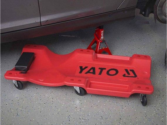 Лежак ремонтний підкатний возик 1 м 6 коліс YATO YT-0880 | Зображення 3