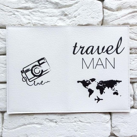 Обкладинка для паспорта Travel man 3 (білий) | Зображення 2