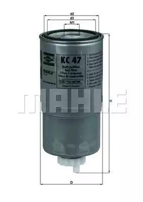 Фільтр паливний BMW 325/525 td 91-95, MAHLE/KNECHT (KC47) | Зображення 2