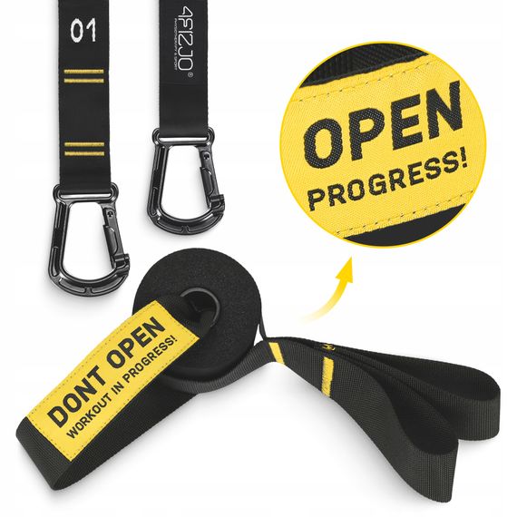 Гімнастичні кільця 4FIZJO з ABS пластику, регульовані Black/Yellow (P-5905973406109) | Зображення 5