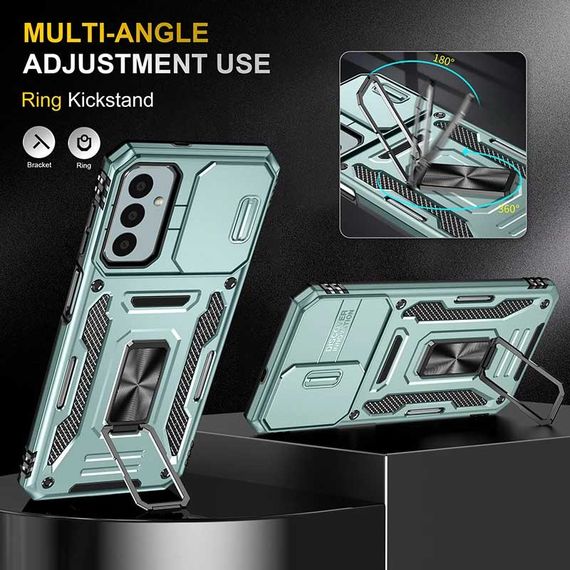 Ударопрочный чехол Camshield Army Ring для Samsung Galaxy M23 5G / M13 4G Зеленый / Light Green | Зображення 4