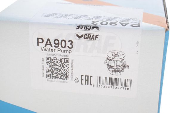 Помпа воды Ford C-Max I Focus II III Mondeo III IV V Mazda 3 5 6 CX-7 1.8 2.0 2.3 00- R B  6 лоп.  PA903 | Зображення 3