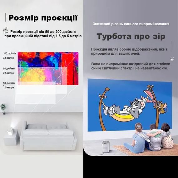 Проектор 4К Android 9.0 ZEEMR D1 Pro з Яскравістю 260 Люмен (D1 Pro B_8699) | Зображення 3
