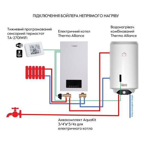 Водонагрівач електричний комбінований Thermo Alliance вертикальний 80 л. т.о. 0,24 кв.м лівий, мокрий ТЕН 2,0 кВт (CWH 8044 4S L) | Зображення 7