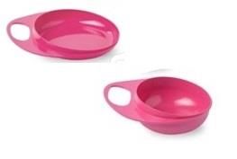 Тарелка для кормления Nuvita Easy Eating 2шт. Розовая, глубокая и мелкая NV8461Pink (NV8461Pink) | Зображення 1