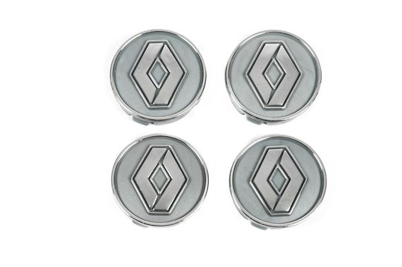 Колпачки на диски серые ren60tur-sir (59мм на 55мм, 4 шт) для Тюнинг Renault