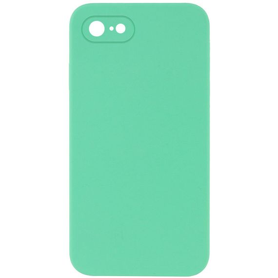 Silicone Case Square Full Camera Protective (AA) NOLOGO для Apple iPhone 7 / 8 / SE (2020) (4.7") Зелений / Spearmint