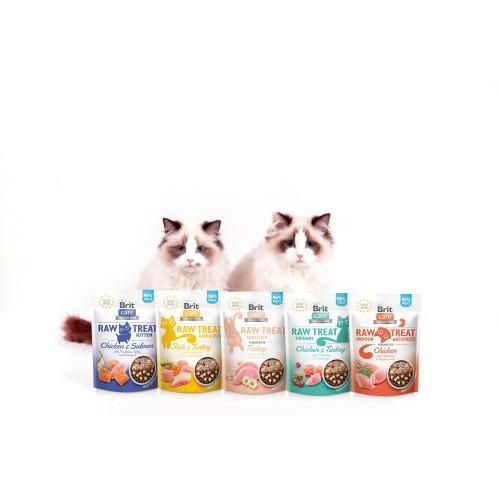 Лакомства для кошек Brit Raw Treat Hair & Skin Freeze-dried с рыбой и индейкой, 40 г | Зображення 5