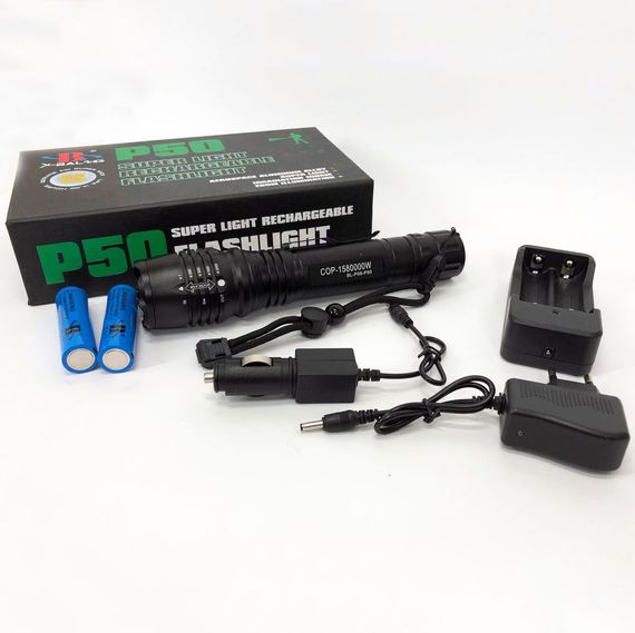 Фонарь переносной с лед лампой Bailong, Лед фонарик с зарядкой, Фонарь ручной металлический TH-48 | Зображення 9