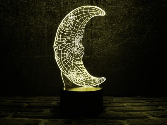 3D світильник нічник з пультом "Місяць" 3DTOYSLAMP | Зображення 1