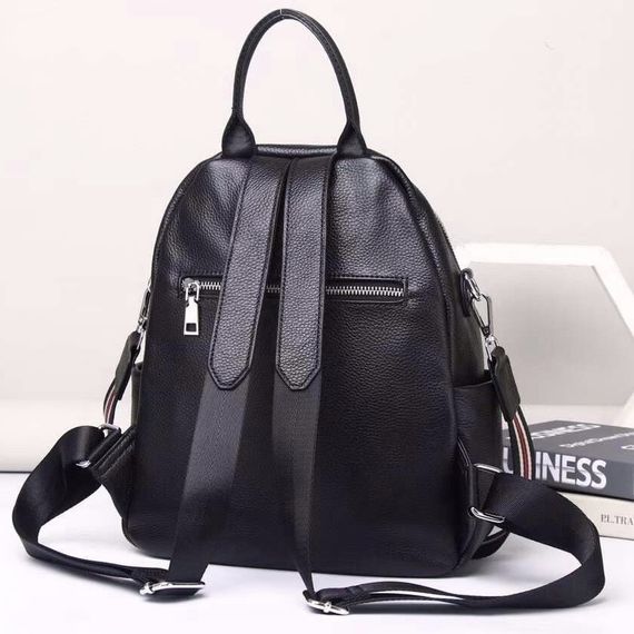 Стильний жіночий рюкзак шкіряний міський з ременцем 3551 | Зображення 4