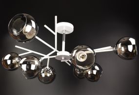 Люстра стельова на 8 лампочок 25894 Білий 34х85х85 см.