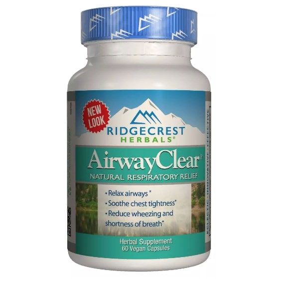 Комплекс для профілактики дихальної системи RidgeCrest Herbals AirwayClear 60 Veg Caps RCH120