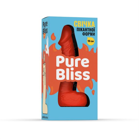 Свічка у вигляді члена Pure Bliss MINI Orange 15 см | Зображення 4