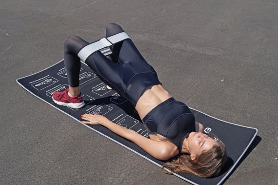 Тканева гумка для фітнесу та спорту PowerPlay 4111 Hip Band S  Heavy Сіра (d_64cm) | Зображення 3