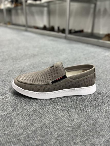 Светлые мужские мокасины с ограниченной перфорацией 40 - 45 размер | Зображення 2