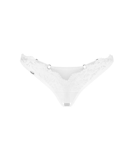 Трусики Obsessive Arrowel White crotchless thong S/M | Зображення 2
