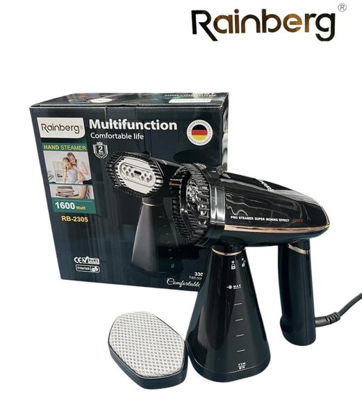 Відпарювач вертикальний для одягу Rainberg RB-2305 1600 Вт Пароочисник для штор і постільної білизни | Зображення 1