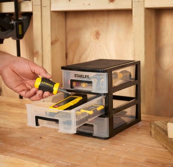 Органайзер вертикальний Stanley з трьома висувними відділеннями (STST40710-1) | Зображення 1