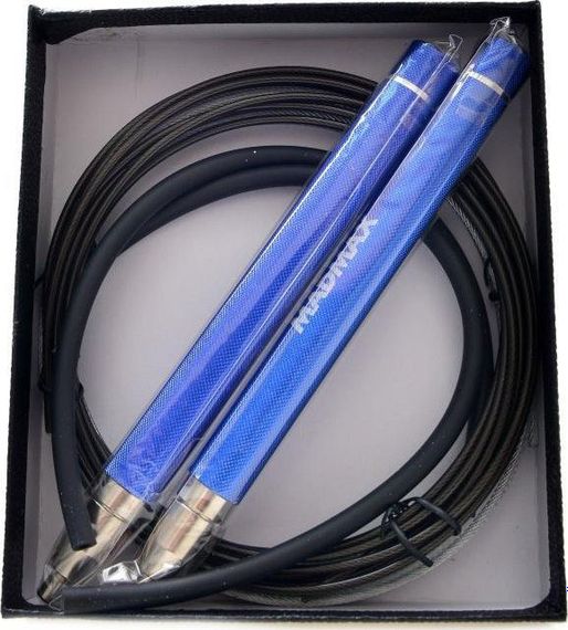 Скакалка швидкісна на підшипниках алюмінієва Мадмакс MFA-286 Speed jump rope Blue | Зображення 2