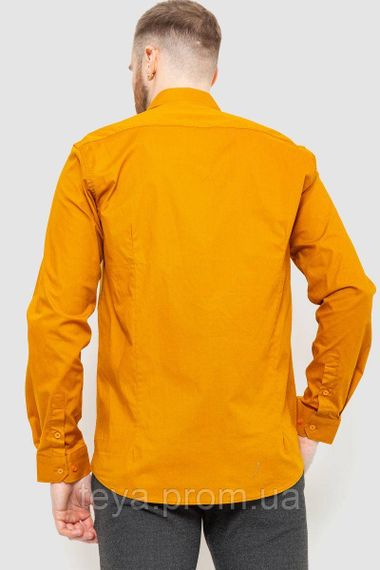 Сорочка чоловіча класична однотонна колір гірчичний розмір XL FA_007352 | Зображення 3