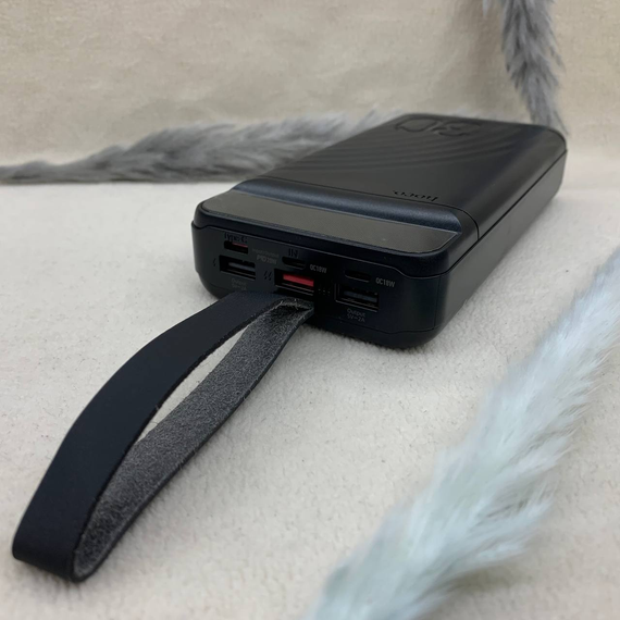 Павербанк Hoco J123B 30000mAh 22.5W — зовнішній акумулятор PD20W + QC3.0 з LED-лампою, 3 USB + Type-C, швидка зарядка | Зображення 3