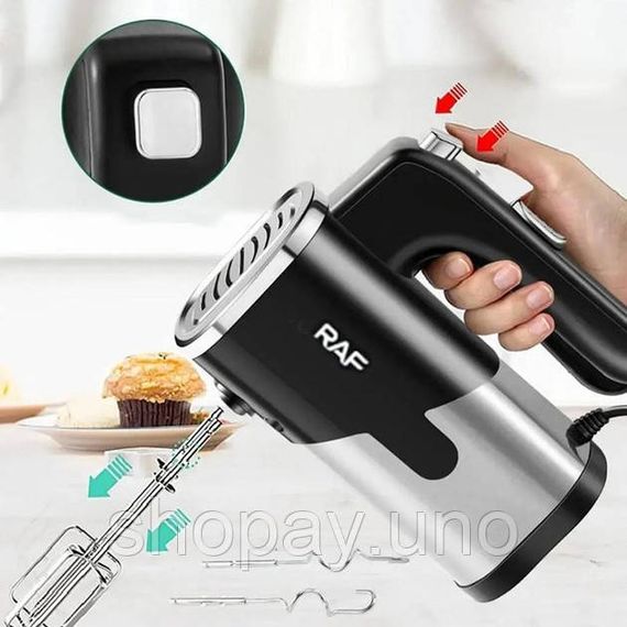 Миксер RAF R-6630 300W • Кухонный миксер для взбивания, смешивания и приготовления теста | Зображення 3