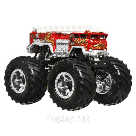 Подарочный набор 2 монстр-трака Хот Вилс Оригинал Hot Wheels Monster Trucks Bone Shaker vs 5 Alarm | Зображення 4